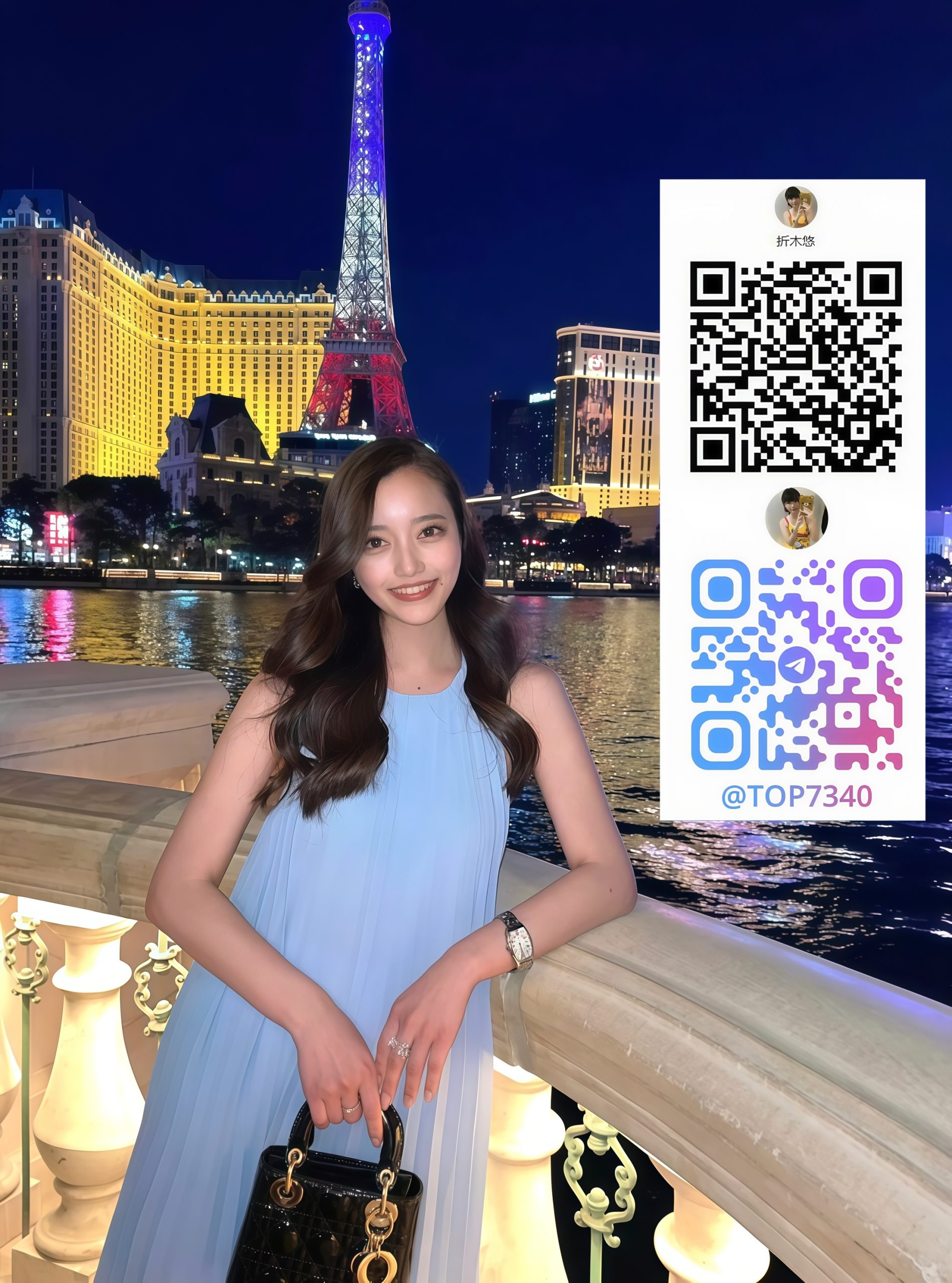 落ち着いた夜の街に溶け込む、スレンダー美人の千紗 post thumbnail image